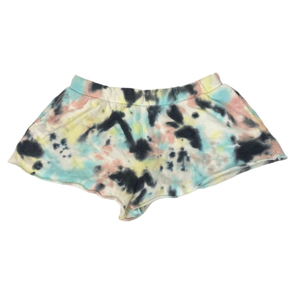 Colsie Multicolored Tie Dye Fleece Elastic Waist Casual Lounge Shorts Size M